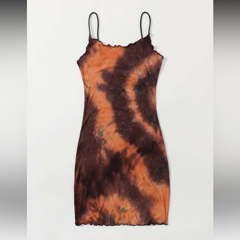 Tie-Dye Dress women SHEIN Xs brand new brown orange summer fit